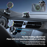 Support de téléphone de voiture à charge sans fil magnétique 15W avec aspiration sous vide 360° °   Support de téléphone rotatif et pliable, nouvelle arrivée 2026
