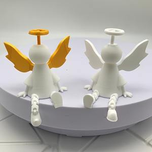 Decorazione Angelo Moderna di Metà Secolo Stampata in 3D con Gambe Mobili per Laurea, Pasqua e Natale - Product Image 1