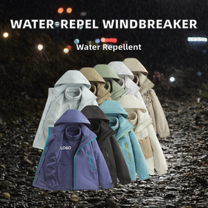 Nouvelle arrivée, veste coupe-vent à capuche unisexe, résistante à l'eau, coupe-vent, fermeture éclair, 100% polyester, écologique, sport de plein air - Product Image 2