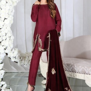 -Elegant-Indian/Pakistani-Party-Wear-Embroidery work on Kurta- Pant-With Heavy Dupatta Dress for Party & Wedding wear=2020 - Product Image 1
