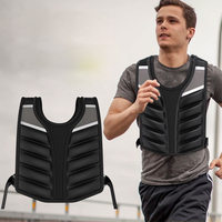 Accessoire de gymnastique pour femmes et hommes Gilet de musculation rempli de sable de 3kg à 15kg pour l'entraînement musculaire Tissu en nylon pour la course à pied et le fitness