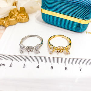 ขาตั้งแหวนเงินแท้ S925 สำหรับงาน DIY ประดับมุก ขนาด 11-13 มม. รุ่น 10458-ขาตั้งเครื่องประดับเงินทันสมัย - Product Image 3