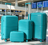 Valise de voyage rigide classique à coque légère et grande capacité, 14, 20, 24, 28 pouces, avec doublure en polyester, prix de gros