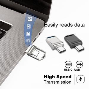 <span class=keywords><strong>Mini</strong></span> Unidad USB de 512 GB Tipo-C, Metálica de Alta Calidad 2.0 3.0, Unidad Flash USB OTG de 16 GB, Memoria USB Tipo-C de 32 GB, 64 GB con Llavero, 1 TB - Product Image 4