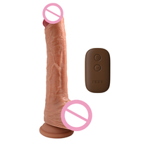 9-Zoll Vibrator Sexspielzeug Stoßender Dildo, Realistischer Sicherheits-Silikon-Dildo mit 10 Stoß- und Vibrationsmodi für Frauen Vagina Anal Sex