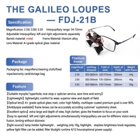 Adjustable Eyeglass Mounted Surgical Magnifier Loupe for ENT Oral Clinical Examination