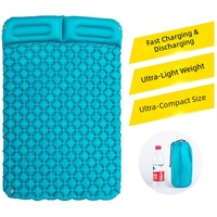 Matelas de camping gonflable pour deux personnes, tapis de pique-nique pliable résistant à l'humidité, TPU imperméable et confortable
