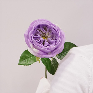O-X3042 di alta qualità vero e proprio tocco Rose finte con una grande testa bianco rosso avorio fiori di rosa artificiale in lattice di seta <span class=keywords><strong>fiore</strong></span> di rosa - Product Image 6