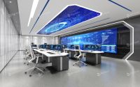 Bureau de salle de contrôle de la console centrale de commande intelligente et ergonomique avec des fonctionnalités de haute technologie pour une utilisation au bureau