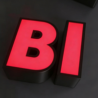 Letras de Canal con Iluminación Frontal LED 3D Personalizadas, RGB Multicolor, IP54 Impermeables, para Centros Comerciales, Tiendas, Publicidad Exterior - Control Manual