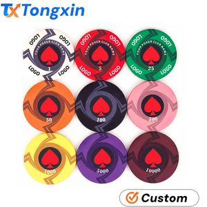 Fichas de Póker de Cerámica EPT de 39 mm con Calidad de <span class=keywords><strong>Casino</strong></span>, Color, Número y Logotipo Personalizados para Eventos de Clubes de Póker y Regalos Empresariales - Product Image 1