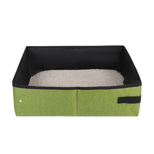 Foldable Oxford Cloth <b>Cat</b> Litter <b>Box</b> Large Size Waterproof Portable Open Top For <b>Cats</b> - Product Image 5