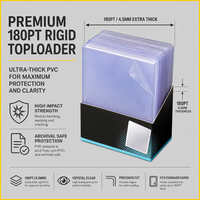 Protège-cartes rigides en PVC extra épais 180PT de qualité supérieure avec logo personnalisé pour cartes de visite, paquet de 25
