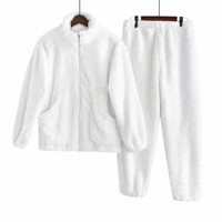 FEIYUE en stock, ensemble de pyjamas en sherpa moelleux 2 pièces, vente directe du fabricant, RTS