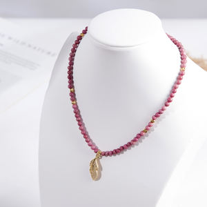 Оптовая цена винтажное дерево жизни кулон длинные натуральные каменные бусины ожерелья для женщин - Product Image 5