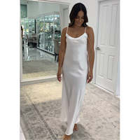 Peignoir long en satin pour femme, fendu, sexy et élégant, idéal pour l'été