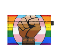Progress Rainbow Super Slim Doppelseitig Bedruckter Kartenhalter Tragbarer Kreditkartenhalter aus PU-Leder für Männer und Frauen
