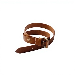 Cinturones de Cuero Vacuno Auténtico Estilo Vintage, Hechos a Mano, con Logotipo Personalizado, Hebilla Cuadrada de Acero, Resistentes al Agua - Product Image 5