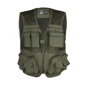 Gilet d'été pour homme imprimé pour <span class=keywords><strong>photographe</strong></span>, chasse, pêche, activités de plein air, multi-poches, maille respirante - Product Image 1