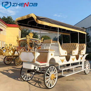 Siège en or blanc personnalisé trois rangées parc d'attractions chariot touristique <span class=keywords><strong>mariage</strong></span> cheval remorque - Product Image 5
