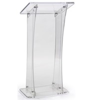 Série d'ateliers : Pupitre en acrylique pour sol, grande surface de lecture, transparent, taille personnalisée, support de haute qualité