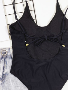 Maillot de bain une pièce sexy dos nu pour femme, style défilé de mode, pour la plage - Product Image 5
