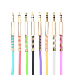 Cable Auxiliar Flexible con Conector de Metal Dorado de 3.5mm, Hecho en China, Cable de Audio Macho de 3.5mm para Altavoz Móvil, <span class=keywords><strong>TV</strong></span>, Computadora, Automóvil - Product Image 3