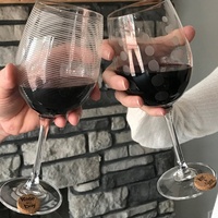 Ensemble de breloques pour verres à vin en liège de Noël avec bouchon de bouteille, cadeau de fête pour décorations de fête, accessoires de bar