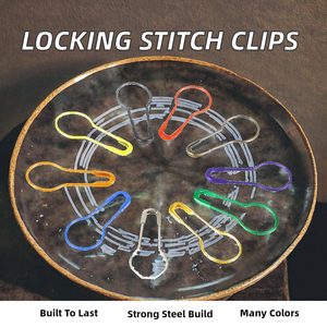 Accessoire de couture, marqueurs de point de couture simples en acier de 22 mm pour outils de tricot, clip à aiguille, artisanat d'Inde, différentes couleurs - Product Image 2