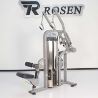 Machine professionnelle de tirage vertical à poulie (Lat Pull Down) à charge par pignon, en acier galvanisé Q235, de la marque Shandong ROSEN, pour centres de fitness.