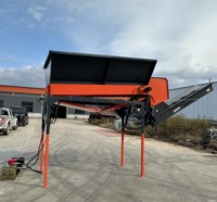 Vaglio Vibrante a Benzina/Alimentato da Trattore ad Alta Capacità per Legna da Ardere, Vaglio per Trucioli di Legno da 2560mm, Nastro Trasportatore di Scarti di Legno