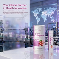 Aeglwell Collagène Marin Super Poudre Goût Fraise Acide Hyaluronique Mélange de Protéines et d'Acides Aminés Soutien de la Qualité et du Repos de la Peau