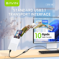 BAVIN Oem OTG66 120W 10Gbps Tipe c untuk USB 3.1 Adapter kartu konverter pembaca Otg dengan Ce