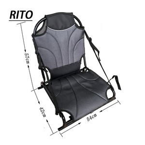 Plastic skiff pedal folding adjustable fishing inflatable single kayak seat with aluminum frame