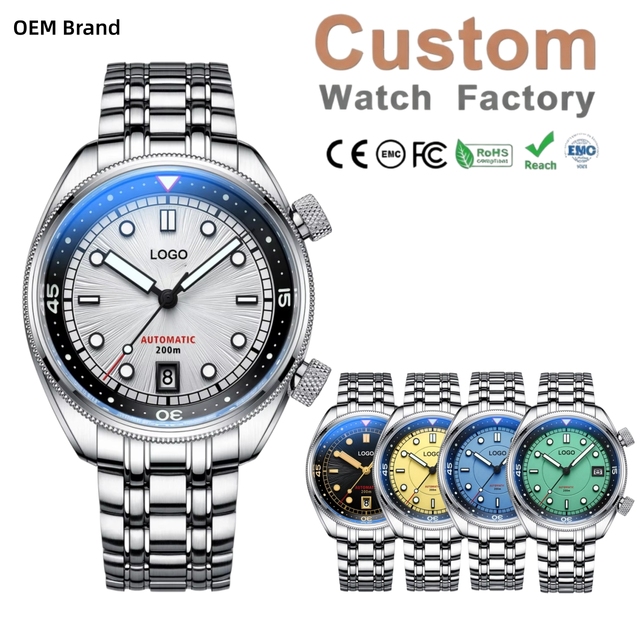 OEM Custom Super-Luminous BGW9 Luminous 41MM Design Watch 200M Waterproof Automatic Compressor Dive Watches Powered by NH35A
