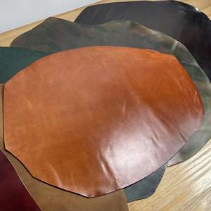 Cuero de caballo con textura de cera de aceite, piel de nalgada de caballo curtida vegetalmente de primera capa, cuero genuino hecho a mano, <span class=keywords><strong>Cordovan</strong></span> anti-pilling. - Product Image 4