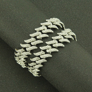 Pulsera de Cadena Geométrica de Aleación con Diseño Simple y Personalizable, Venta Caliente 2026, Pulseras Hiphop para Hombre, Joyería de Moda al por Mayor - Product Image 6