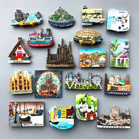 Imán de Resina Personalizado para Refrigerador, Adorno 3D con Relieve de Monumentos, Recuerdo Clásico de Viaje