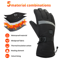 Gants électriques chauffants imperméables à doigts entiers rechargeables par USB pour le camping, la pêche, la chasse, le ski