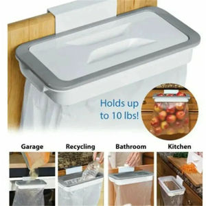 Plastic Door-back Garbage Trash Bag Bracket Rack Hanging Holder <b>Kitchen</b> Shelf Hanging Garbage Bag Holder <b>Kitchen</b> <b>Cupboard</b> Trash - Product Image 3
