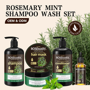 زيت نباتي عضوي مخصص طبيعي مضاد للتساقط لنمو الشعر مستخلصات زيوت الشعر من نبات روزماري النعناع شامبو و بلسم للشعر - Product Image 2