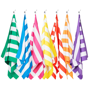 Asciugamano Turco Peshtemal a Righe 100% Cotone per Spiaggia <span class=keywords><strong>e</strong></span> Palestra, Asciugatura Rapida, Anti-Sabbia, Oversize, da Viaggio, con Logo Ricamato Personalizzato - Product Image 5