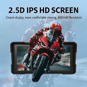 Caméra de tableau de bord <span class=keywords><strong>moto</strong></span> HD 1080P étanche à double objectif (avant et arrière) avec enregistreur de conduite, moniteur de stationnement et détection de pression des pneus TPMS - Product Image 4