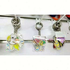 Promotion Porte-clés en plastique de dessin animé, logo vierge à imprimer, porte-clés shaker Kawaii personnalisés - Product Image 2