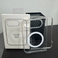 Coque de téléphone magnétique transparente en PC et TPU pour iPhone Duo avec emballage – Idéale pour les téléphones pliables