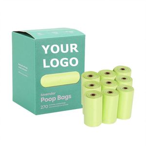 Sacs à déchets écologiques personnalisés pour fabricants, sacs à déchets compostables jetables pour animaux de compagnie, rouleaux de sacs à excréments pour chiens - Product Image 4