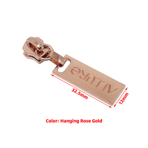 Nickel miễn phí Hot Bán tùy chỉnh kim loại dây kéo pullers logo của bạn khắc hoặc dập nổi puller tabs mang nhãn hiệu kéo tùy biến - Product Image 6