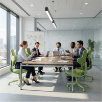 Chaise de bureau ergonomique avec dossier papillon, siège de bureau réglable en tissu sur roulettes pour la maison, le studio, la salle de formation