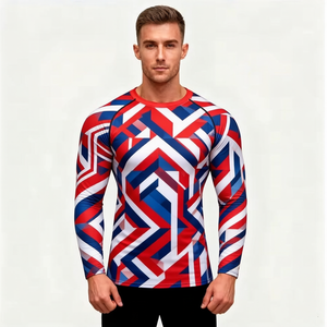 High Elastic Men Sun Protection Long Sleeve Compression <strong>Base</strong> <strong>Layer</strong> Anti Sun Sport Shirt Quick Dry UV Protection Rash Guard - Product Image 4