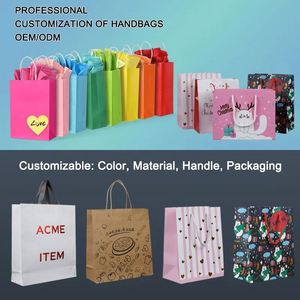 ถุงกระดาษคราฟท์สีน้ำตาลรีไซเคิลได้สำหรับขายส่ง พิมพ์โลโก้ได้ตามต้องการ สำหรับร้านอาหาร บริการจัดส่งอาหารแบบเร็ว พร้อมหูหิ้วสะดวก - Product Image 4